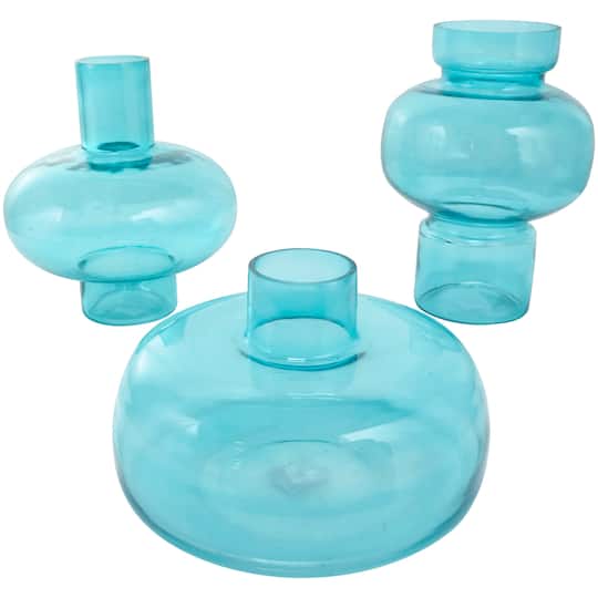 Glass Rounded Vase Set